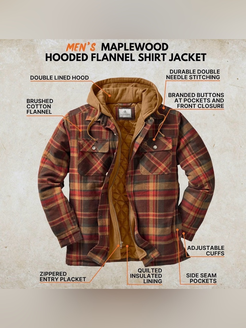 NWOT Plaid Hooded Jacket - Picture 4 of 4